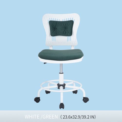 TEEN DESK CHAIR WITH METAL FOOT RING